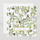 春ガーデン開花と（昆虫）マルハナバチ 招待状 (正面/裏面)