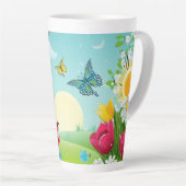 春ガーデン3 カフェラテマグ (右アングル)