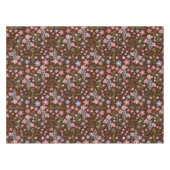 春ガーデン（チョコレートブラウン背景） テーブルクロス (正面(横))