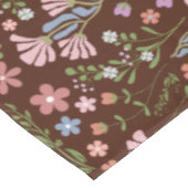 春ガーデン（チョコレートブラウン背景） テーブルクロス (アングル)