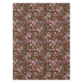 春ガーデン（チョコレートブラウン背景） テーブルクロス (正面)