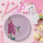 春ガーデン – ハミングバード紙プレート ペーパープレート (パーティー)