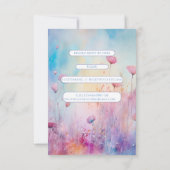 春ガーデンSweet sixteenブルーピンクラベンダー 出欠カード (裏面)