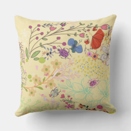 春ガーリーフローラクリーム アウトドアクッション