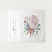 春ガールガーデンハットベビーシャワーウェルカムサイン タペストリー (正面(横))