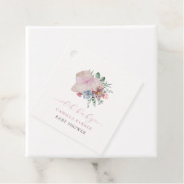 春ガールガーデンハットベビーシャワーウェルカムサイン フェイバータグ