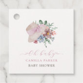 春ガールガーデンハットベビーシャワーウェルカムサイン フェイバータグ (正面)