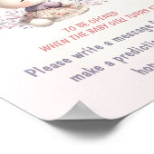 春ガール赤ちゃんシャワー時間カプセルサインゲーム ポスター (角)