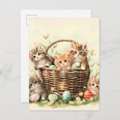 春キッテンイースターバスケット 案内ポストカード (正面/裏面)