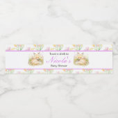 春キツネベビーシャワー ペットボトルラベル (シングルラベル)