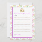 春キツネベビーシャワー 招待状 (正面)