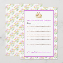 春キツネベビーシャワー 招待状