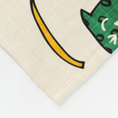 春キャットベージュ – かわいいおもしろいの子猫フローラ フリースブランケット (角)