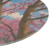 春キャノピー – 花の木と青の空絵を描の カッティングボード (角)