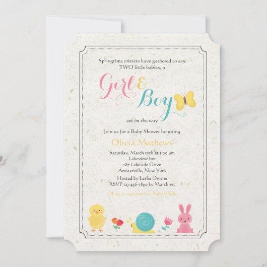 春クリッター招待状 招待状 (正面)