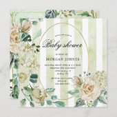 春クリームガーデンスクエアベビーシャワー招待状 (正面/裏面)