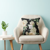 春クリームガーデンフローラモノグラム装飾用クッション クッション (椅子)