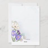 春クロカスイースターグリーティングカード シーズンカード (裏面)