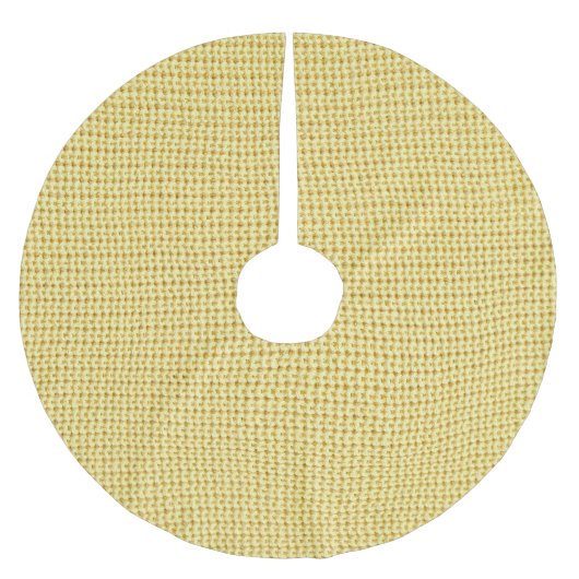 春クロシェ:黄色の繊維芸術。 ブラッシュドポリエステルツリースカート (正面)