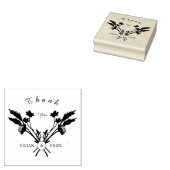 春クロスワイルドフラワーウッドアートスタンプ ラバースタンプ (押印)