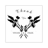 春クロスワイルドフラワーウッドアートスタンプ ラバースタンプ (インプリント)