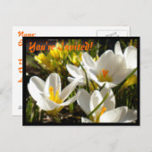 春クロッカスポストカード招待状 インビテーションポストカード (正面/裏面)