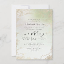 春グラデーショングリーンゴールドフォイルフロストトレンディー結婚ズ