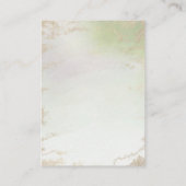 春グラデーショングリーンゴールドフォイルフロスト結婚ズ詳細 エンクロージャーカード (裏面)