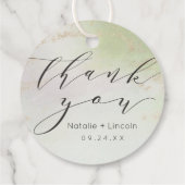 春グラデーショングリーンゴールドフォイル結婚ズありがとう フェイバータグ (裏面)
