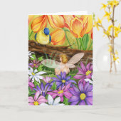 春グリーティングカード カード (黄色い花)