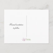 春グリーンと白点々のあるスイス日付を保存 案内ポストカード (裏面)