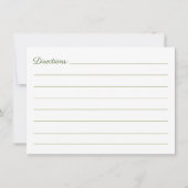 春グリーンアンドピンクモノグラムファミリーレシピ ノートカード (裏面)