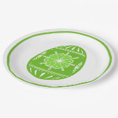 春グリーンイースターエッグ ペーパープレート (アングル)