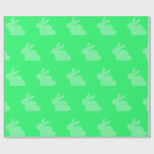 春グリーンイースターバニーラッピング紙 ラッピングペーパー (フラット)