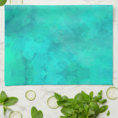 春グリーンウォーター色 キッチンタオル (折り畳み)