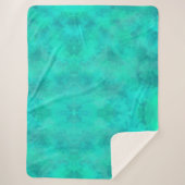 春グリーンウォーター色 シェルパブランケット (正面)