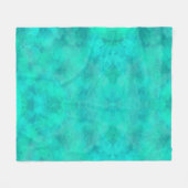 春グリーンウォーター色 フリースブランケット (正面(横))