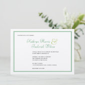 春グリーンエレガントフォーマル結婚式招待状 招待状 (スタンド正面)