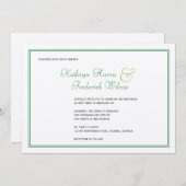 春グリーンエレガントフォーマル結婚式招待状 招待状 (正面/裏面)