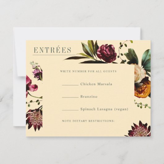 春グリーンカラフルの豊結婚かさ 出欠カード (裏面)