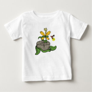 春グリーンサマーキッズとベビーシャツ ベビーTシャツ