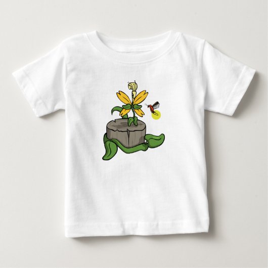 春グリーンサマーキッズとベビーシャツ ベビーTシャツ (正面)