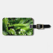 春グリーンシダ熱帯植物の緑 ラゲッジタグ (正面横)