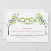 春グリーンノッテッドラブツリーズ結婚式招待状 招待状 (正面)