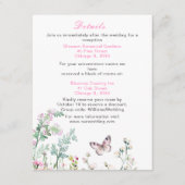 春グリーンバタフライ結婚フローラ エンクロージャーカード (正面)