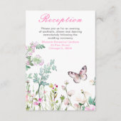 春グリーンバタフライ結婚フローラ エンクロージャーカード (正面)