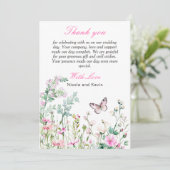 春グリーンバタフライ結婚フローラ サンキューカード (スタンド正面)