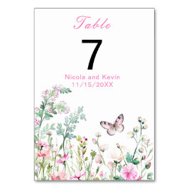 春グリーンバタフライ結婚フローラ テーブルナンバー