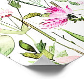 春グリーンバタフライ結婚フローラ ポスター (角)