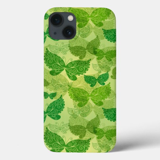 春グリーンパターン Case-Mate iPhoneケース (裏面)